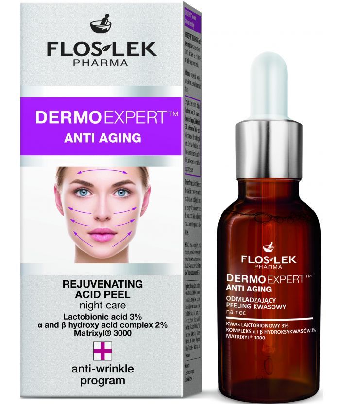 Омолаживающий кислотный пилинг для лица Floslek Dermo Expert Anti Aging Rejuvenated Acid Peel, 30 мл