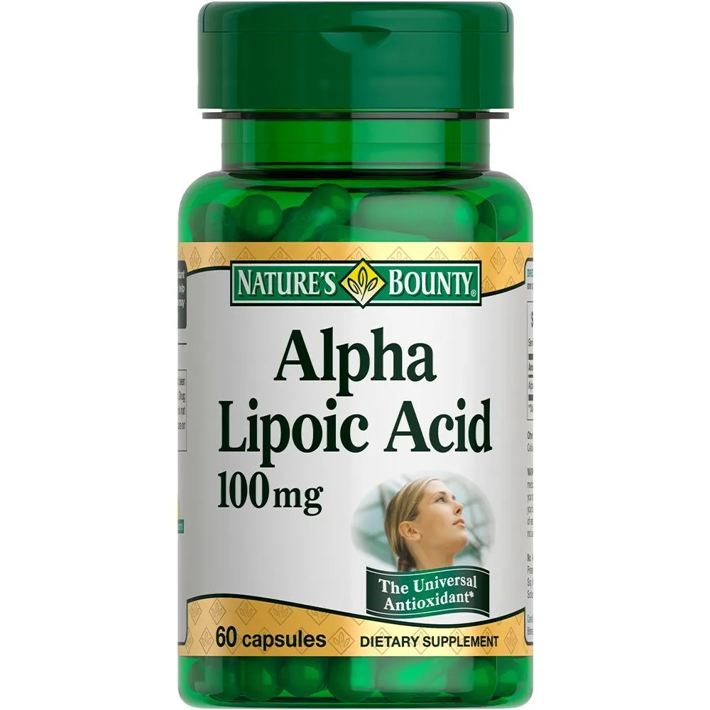 БАД Nature's Bounty Альфа липоевая кислота 100мг капс 470мг №60