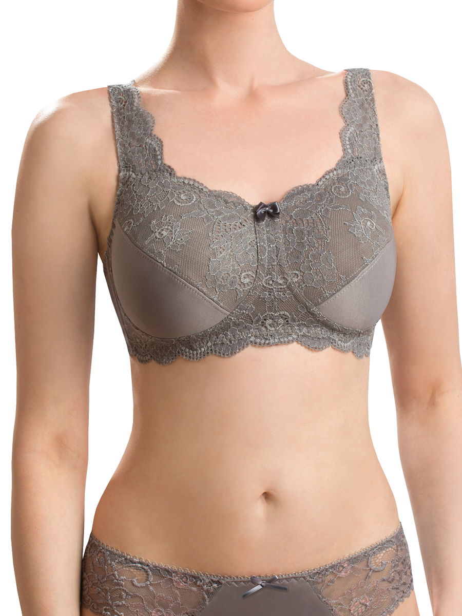 Бюстгальтер после мастэктомии Camelia 0181У для фиксации молочной железы, серый