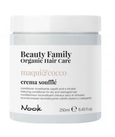 Восстанавливающий кондиционер для волос Nook Beauty Family Organic Hair Care "Maqui & Cocco Crema Souffle/Restoring Conditioner", 250 мл