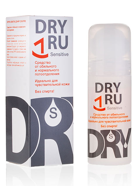 Средство от обильного и нормального потоотделения Dry RU Sensitive для чувствительной кожи DRYRU Sensitive, 50 мл