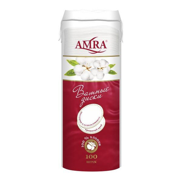 Ватные диски Amra, 100 шт
