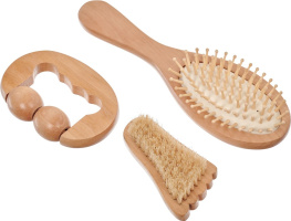 Подарочный набор (расчёска, массажёр, щётка с щетиной кабана) Bradex KZ 0955