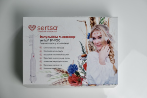 Импульсный массажер BP-7000 sertsa®/СЭРЦА с 5 насадками для проблемной кожи головы, для тела и лица